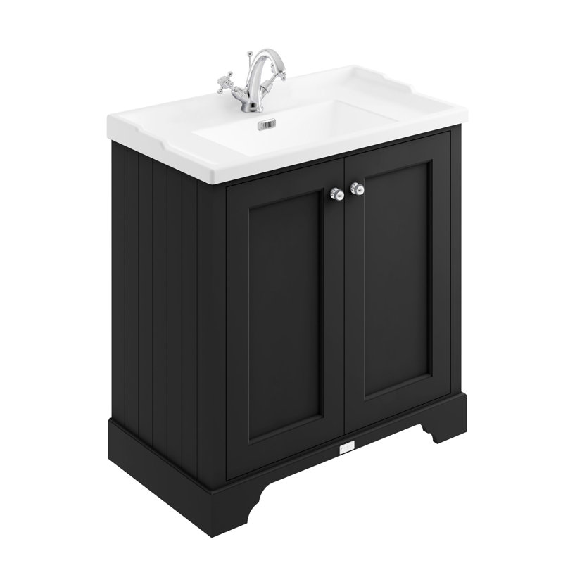 Bayswater 820 mm Bathroom Vanity, Matt Black