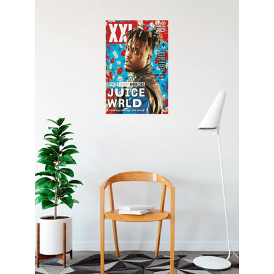 ACHETER DE L'ART POUR MOINS Sous licence officielle Juice Wrld - XXL changer le monde, affiche 24 x 36 pouces - Style rétro - Papier affiche - Prêt à encadrer
