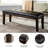 Traditional Upholstered Dining Room Bench, Dark Brown