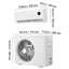 Mini climatiseur bibloc, 12 000 BTU AC / 12 500 BTU de chaleur, 230 V 19 SEER2 à haut rendement énergétique, système d'onduleur silencieux pour une zone de couverture de 750 pieds carrés, facile à entretenir, pour la maison, le bureau