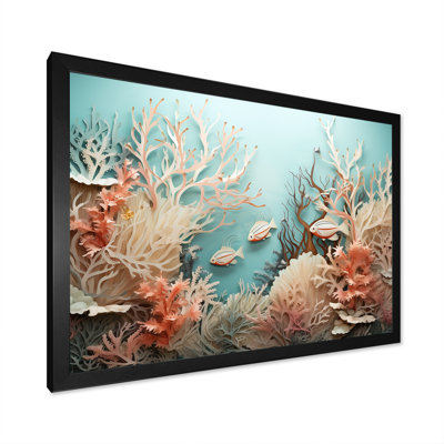 «Watercolor Fish Dance Collage», reproduction sur toile