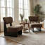 Ensemble de chaise longue moderne avec revêtement en polyester et base en bois robuste