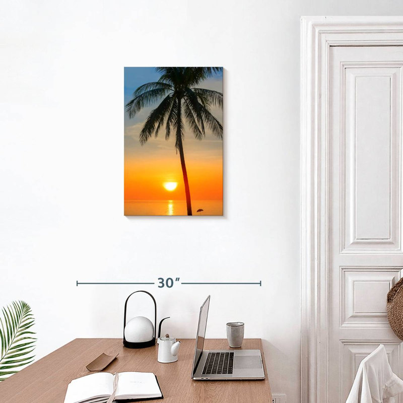 Thailande, coucher de soleil, H 24 po x l 16 po