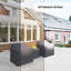 Housses de patio d'extérieur 3 pièces Bevelyn Acacia
