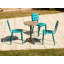 Aule Round Metal Folding Outdoor Bistro Table , 55.5cm cm W 55.5cm cm D-1812503833