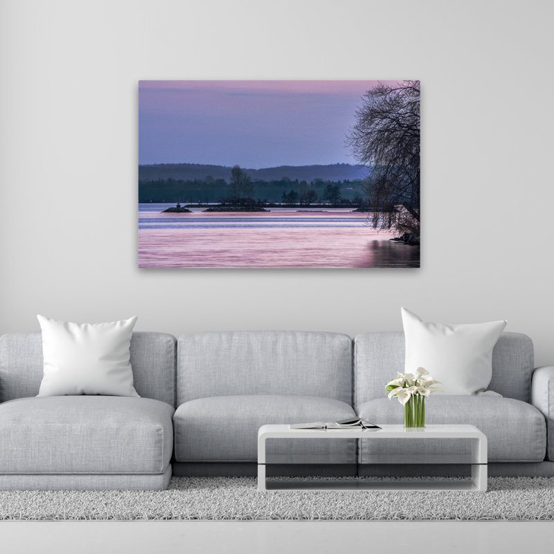 «Evening On The Bay», art abstrait, H 60 po x l 40 po
