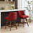Rolland Counter Height Swivel Barstools, 26'' H Seat Height Upholstered Bar Stools Set of 2-1231659715