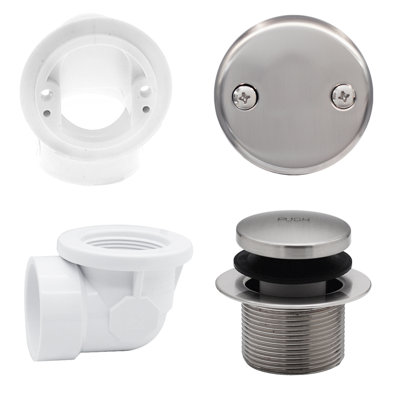 Sch. Drain de baignoire 40 "1-1 / 2" en PVC avec trop-plein deux trous