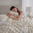 3-Piece King Soft Faux Fur Ribbed Comforter Set,Ivory