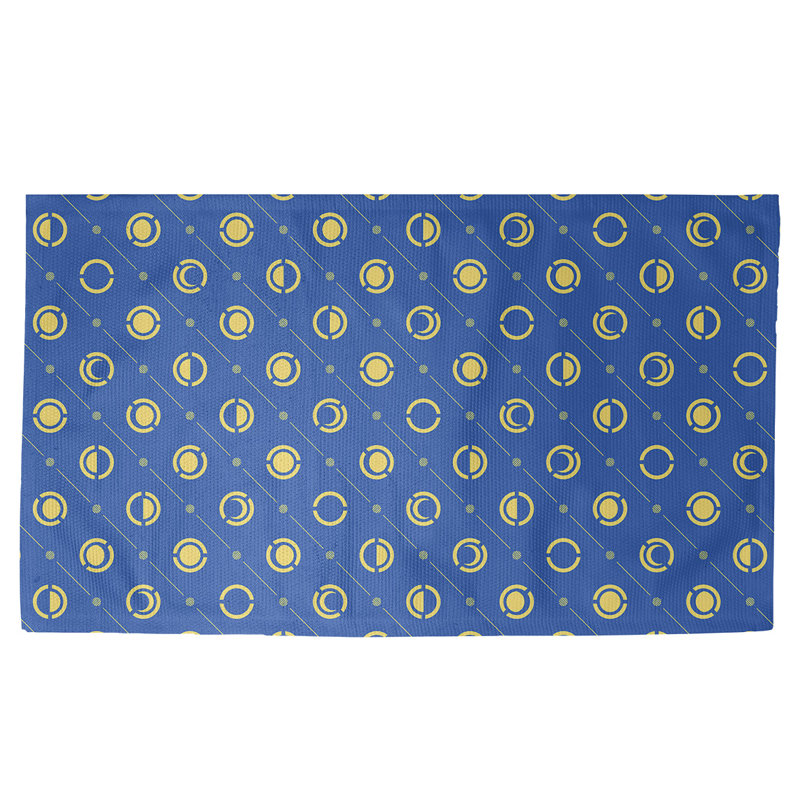 Tapis décoratif bleu marine Moon phases, Rectangle 2 pi x 3 pi