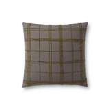 Jean Stoffer x Loloi Edward Charcoal / Olive Pillow