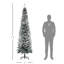 Arbre de Noël artificiel mince enneigé 7,5 pi avec branches réalistes et 738 pointes-1493467620