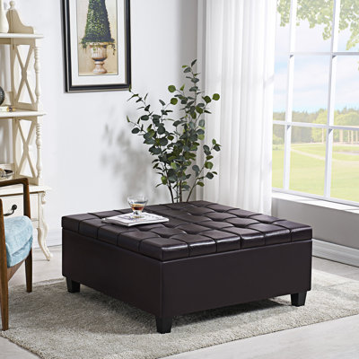 Maloria Faux Leather Ottoman