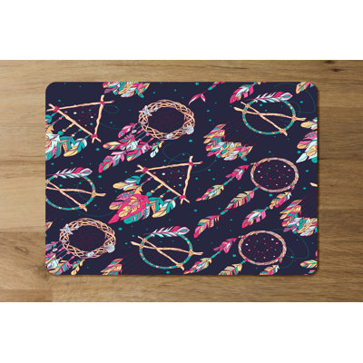 Thaddeus Polyester-Coated Hardboard Abstract Rectangle Placemat
