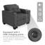 Latitude Run 36.6" Wide Convertible Chair 3-In-1 Pull Out Sleeper Futon Chair Beds with USB-185116634