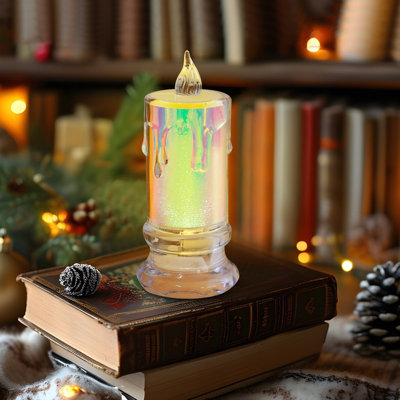 Simulation de Noël à DEL, bougies électroniques colorées, dortoir, lumières de la nuit, lumières d'anniversaire, ornements de bureau
