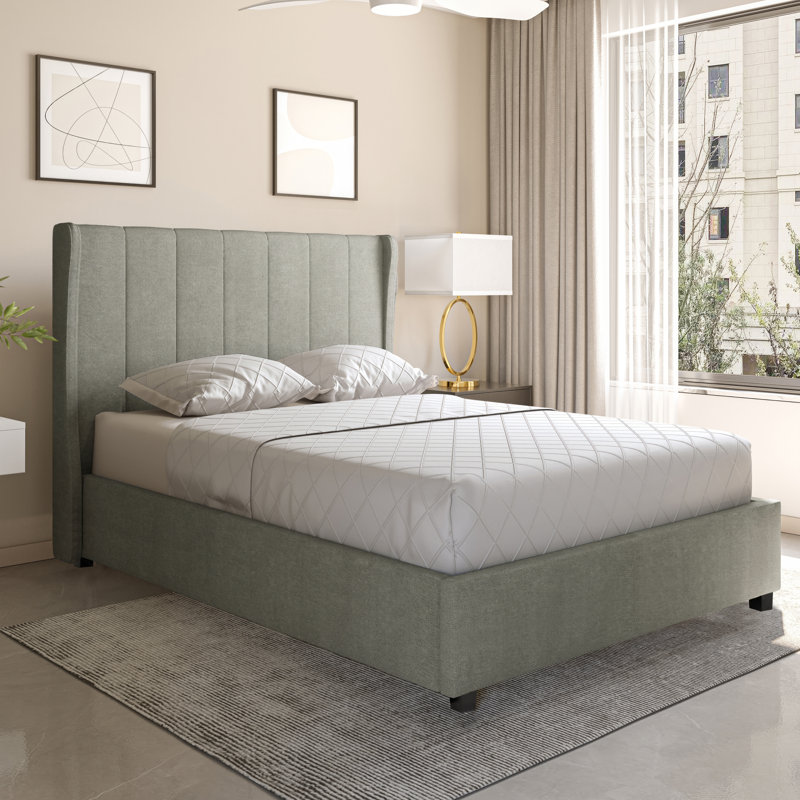 Swithun Upholstered Ottoman Bed, Dark Grey, Double (4'6)