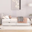 Lit plateforme simple en bois avec 2 tiroirs