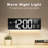 Large Digital Wall Mount Clock, Count Down Timer With Remote, Alarm, Big LED, Birthday Gift,(Black)