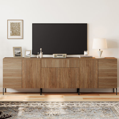 94.5" W Reeded TV Stand for TVs up to 77"
