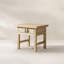 Table d'appoint Sachin 22" en bois d'orme avec tiroir, brun naturel clair, orme recyclé brun naturel clair