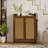 42.5" Tall Rattan Shoe Cabinet with Doors, 6-Tier Shoe Storage Cabinet with Adjustable Shelves, Wooden Freestanding Shoe Organizer Shoe Cabinet for Entryway,Hallway,Living Room-129893948