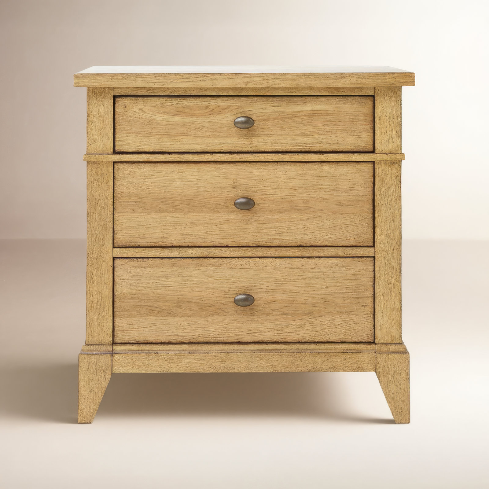 Mya 3 - Drawer Nightstand, Tan