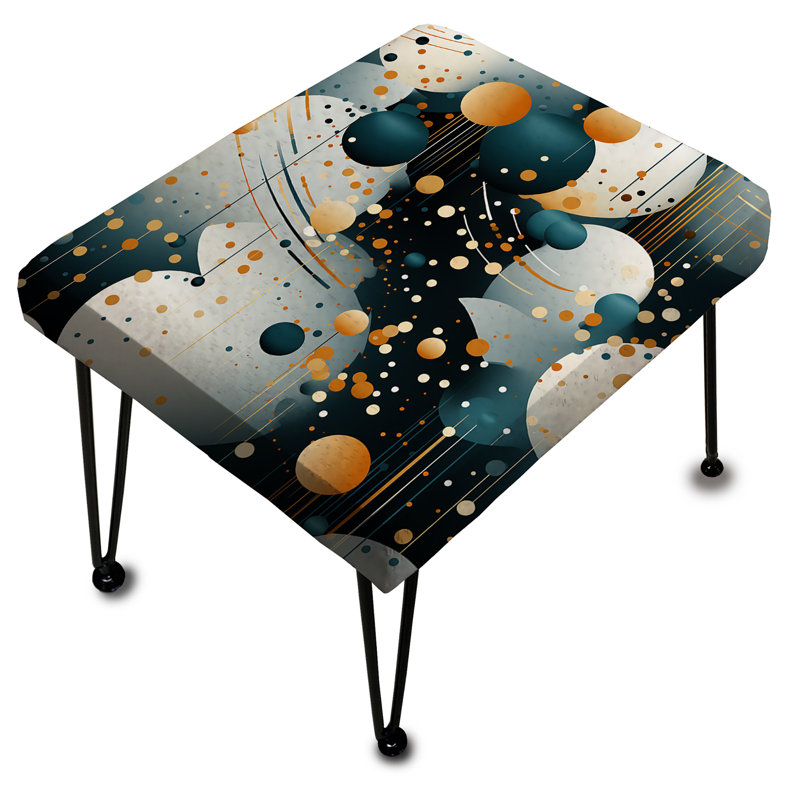 Motif art déco glamour à pois - Repose-pieds rectangulaire à pois