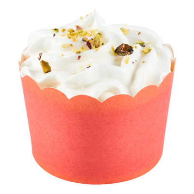 Restaurantware-Panificio 10 Ounce Cupcake Wrappers, 200 Scalloped Baking Cups - Oven-Ready, Greaseproof, Red Paper Cupcake Liners, Disposable, For Birthdays, Baby Showers, Or Weddings