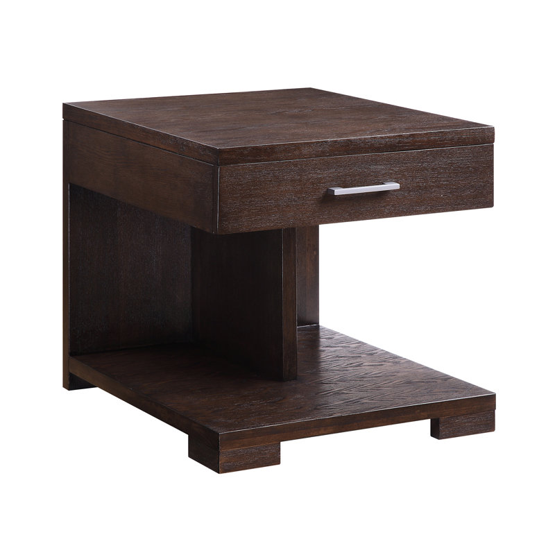 Niamey Walnut Finish End Table