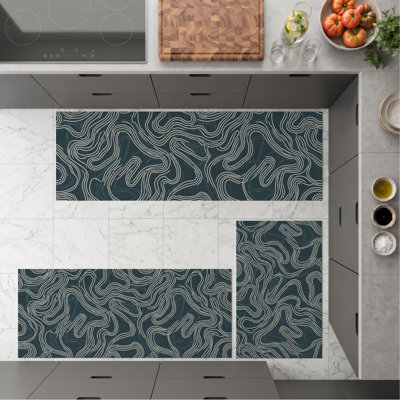 Tapis de cuisine lavables antidérapants Wave