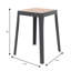 Tabouret carré en plastique empilable Dantoni-1144484268