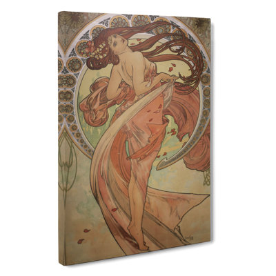 The Dance by Alphonse Mucha - Wrapped Canvas Painting