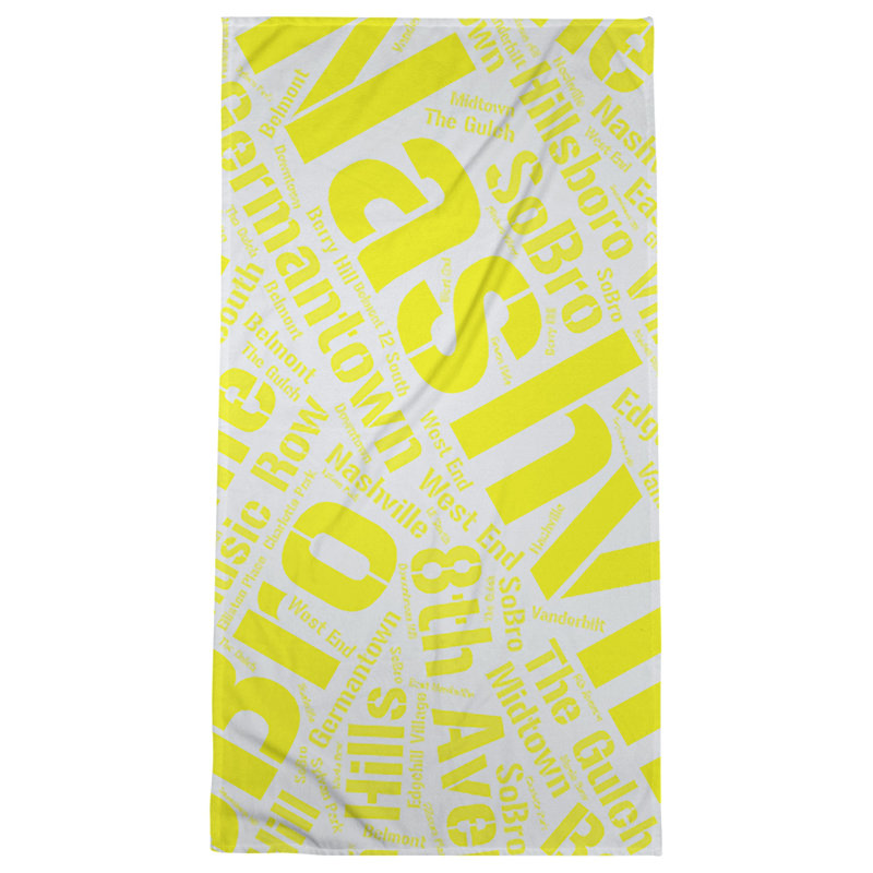 Bath Towel, Yellow, Poly/Cotton, Nashville