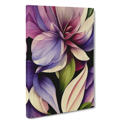 Lovely Watercolour Flowers No.1 - Wrapped Canvas