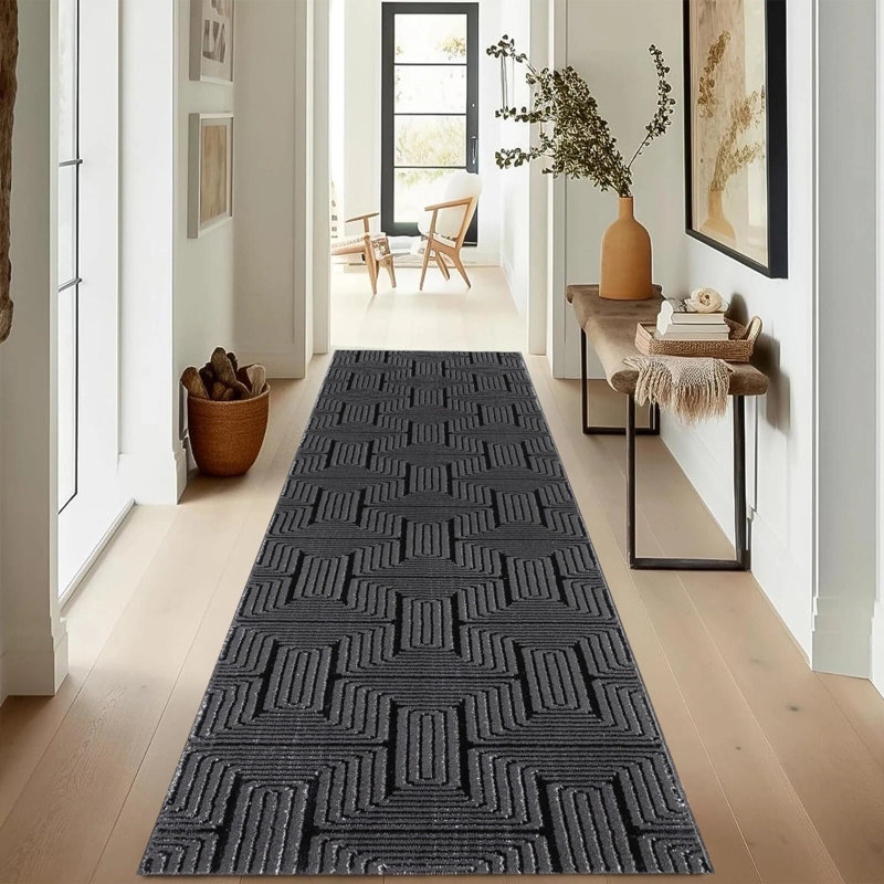 Solid Colour Area Rug, Runner 60 x 300 cm