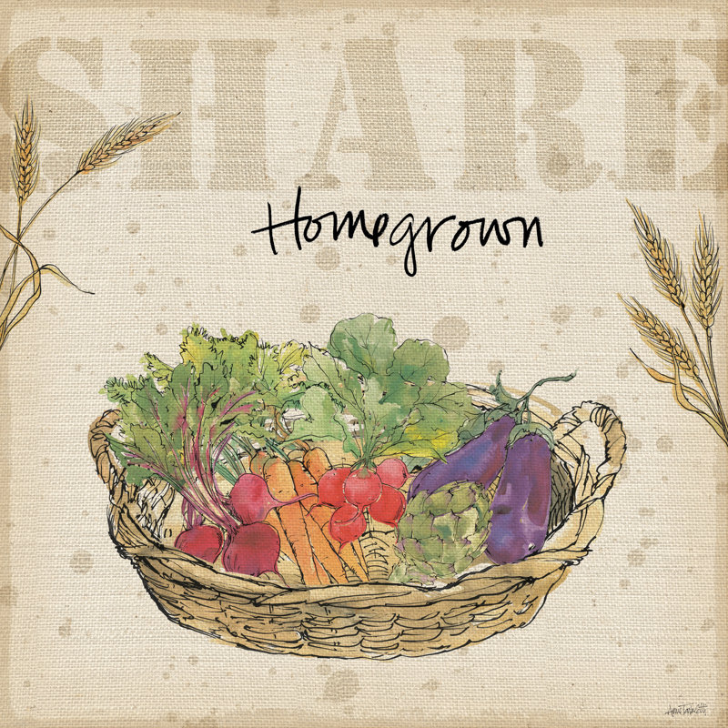 Farmers Feast I by Anne Tavoletti - No Frame Print on Canvas, 30cm H x 30cm W x 3.8cm D