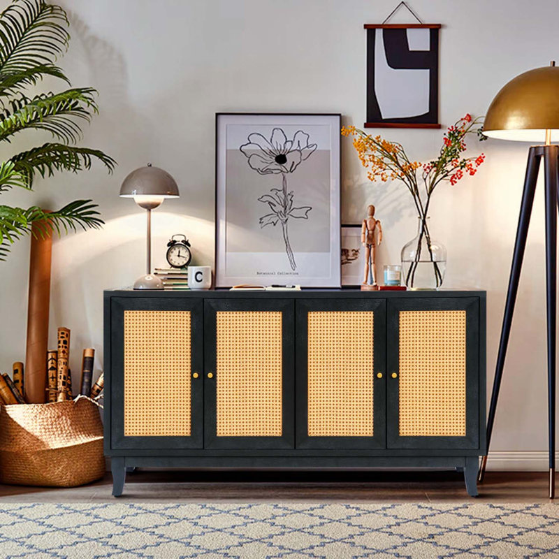 Armoire de rangement Anjalika, Noir, noir, noir, noir