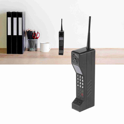 Retro Brick Cell Phone Ornament Vintage Cellular Model Simulation Photographic Props Stylized Ornaments Black