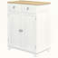 Buffet compact avec plateau en bois massif