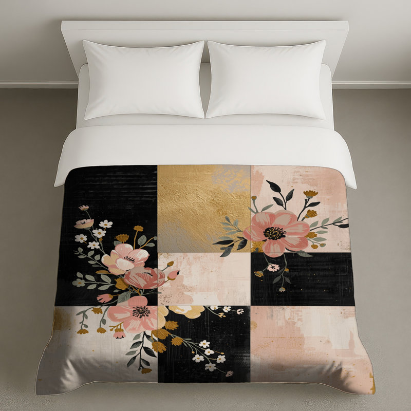 Floral Patchwork Collage Duvet Covers, Twin