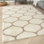 Myshaggy Collection Rugs Trellis Design in Ivory Beige