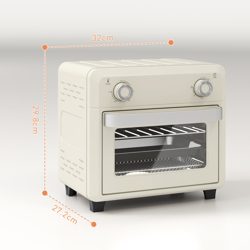 HOMCOM 10L Air Fryer Oven, White