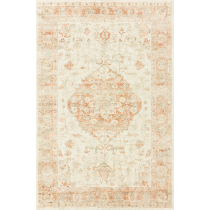 Tapis oriental ivoire, Rectangle 3 pi 3 po x 5 pi 3 po