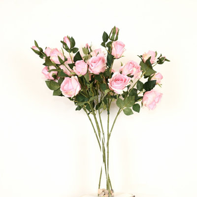 Arrangement floral de roses artificielles de 36 po dans un vase en verre avec de l'eau artificielle, branche de feuillage de verdure, long bouquet floral en vrac pour la fête de mariage