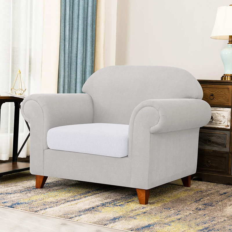 Dlerfeut Box Cushion Armchair Slipcover, Camel