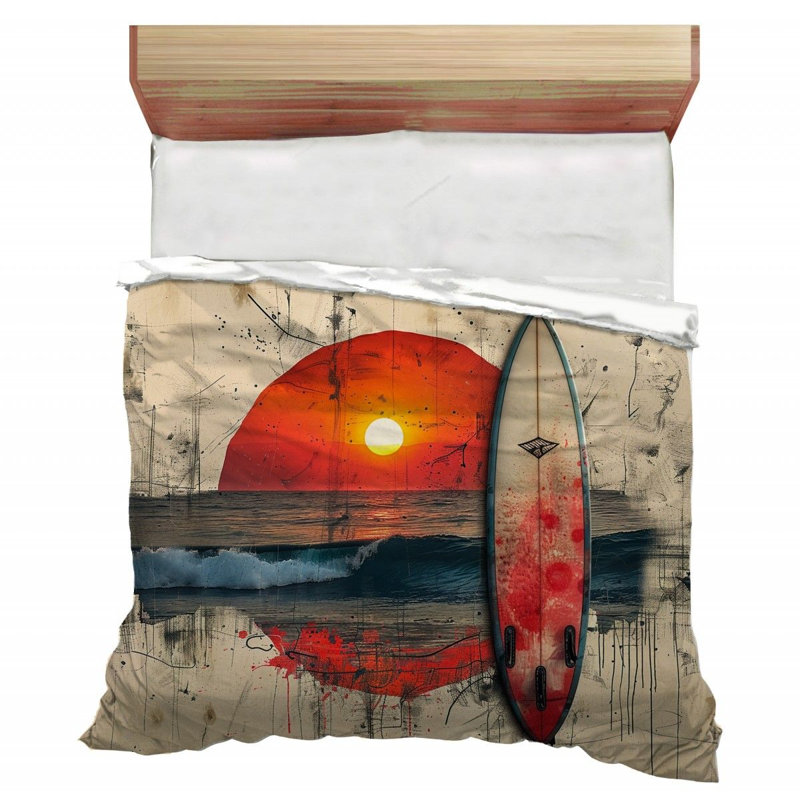 Surfing Sports Bathroom Comforter, Queen Comforter