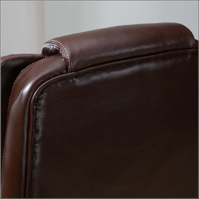 High Back Massage Office Chair With 6-Point Vibration, 5 Modes, Executive Chair, PU Leather Swivel Chair With Reclining Back, And Retractable Footrest