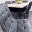 Grey Dining Table with Hairpin Legs & 6 Velvet Chairs (75cm)-1290641524-1290641514