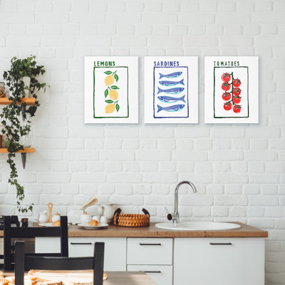 Ensemble de toiles en bonne santé 3 pièces, conception par Amanda Greenwood